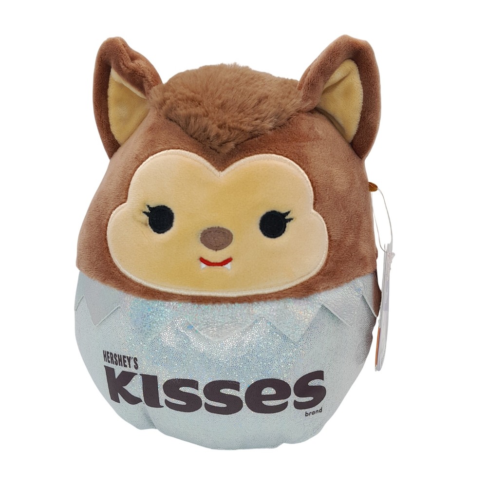 Squishmallows Lyca Werewolf Hershey Kisses 7 Inch Brown Silver Plush Halloween